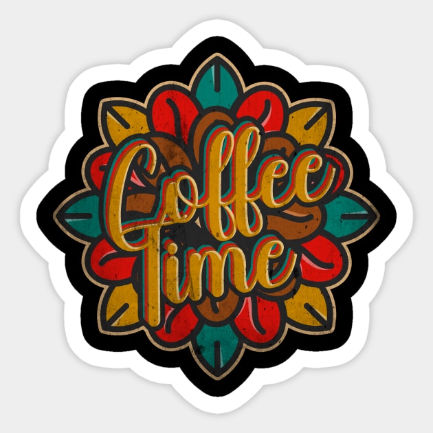 Coffee Time Sticker by Testeemoney Artshop